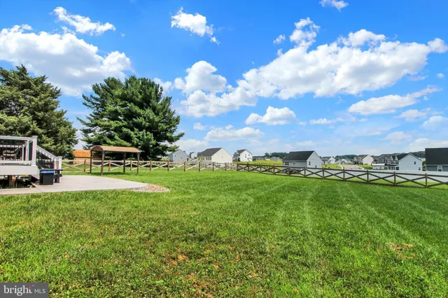 a view of a house with a big yard and a large tree
