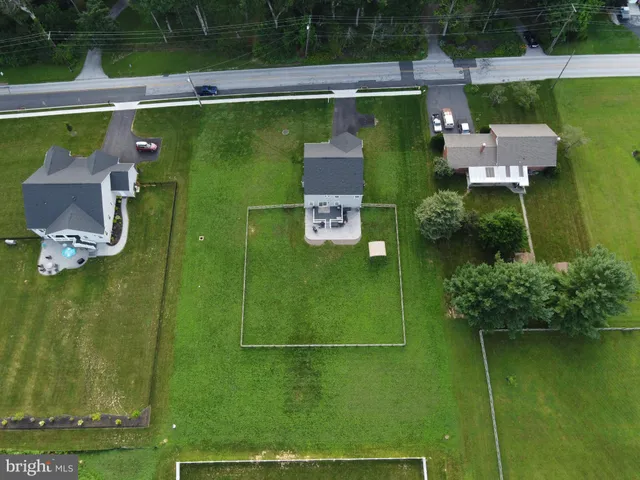 a view of a green field with clear sky