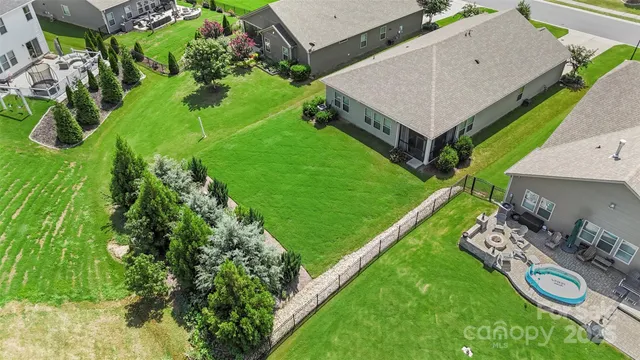a aerial view of a house