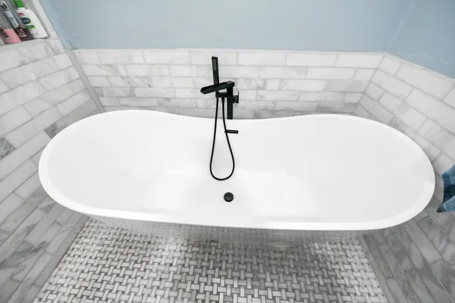 a dining room with furniture