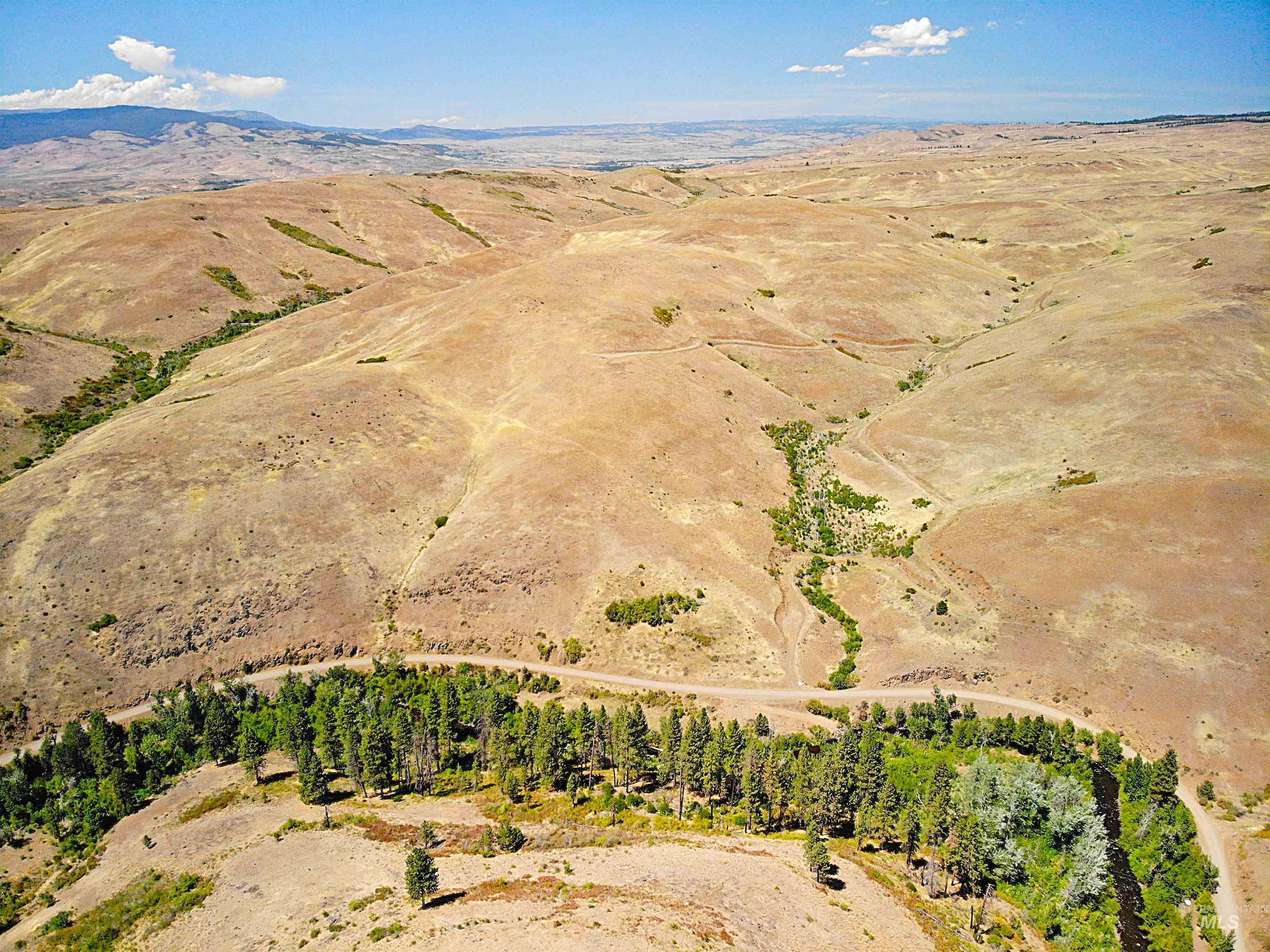 Tbd Middle Fork Road Council, ID 83612 - Photo 4 of 14 Aerial view of property and surrounding area with rural landscape and a mountainous background