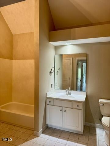 7530 Lead Mine Road, Unit 306 Raleigh, NC 27615 - Photo 26 of 29 a bathroom with a granite countertop sink a toilet and mirror