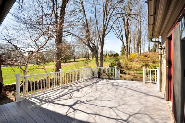 a view of a living room with a large window