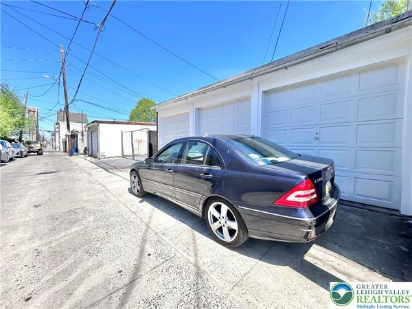 a car parked in garage