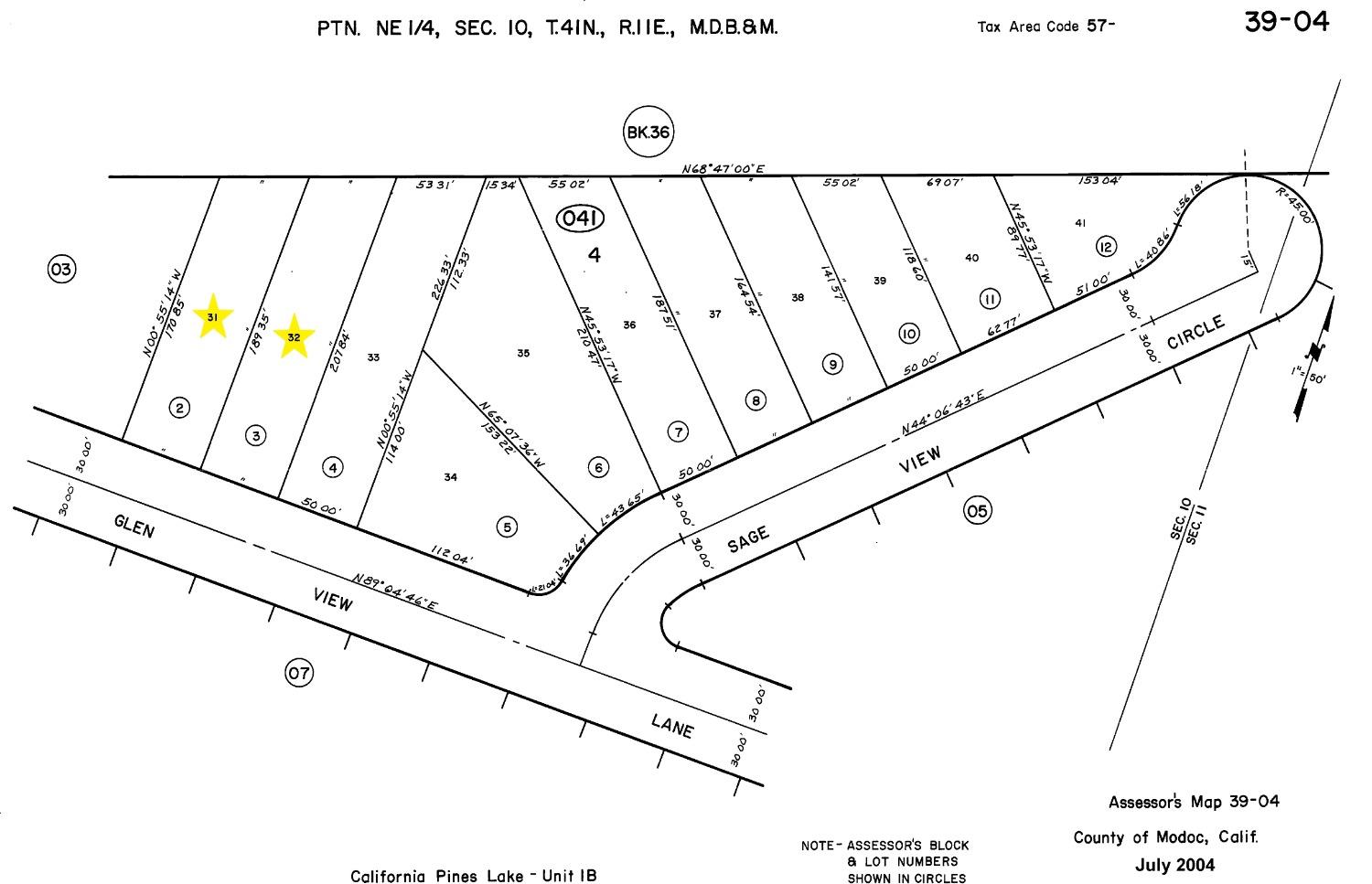 0 Glen View Lane Alturas, CA 96101 - Photo 10 of 19 2 lots indicated with yellow stars.