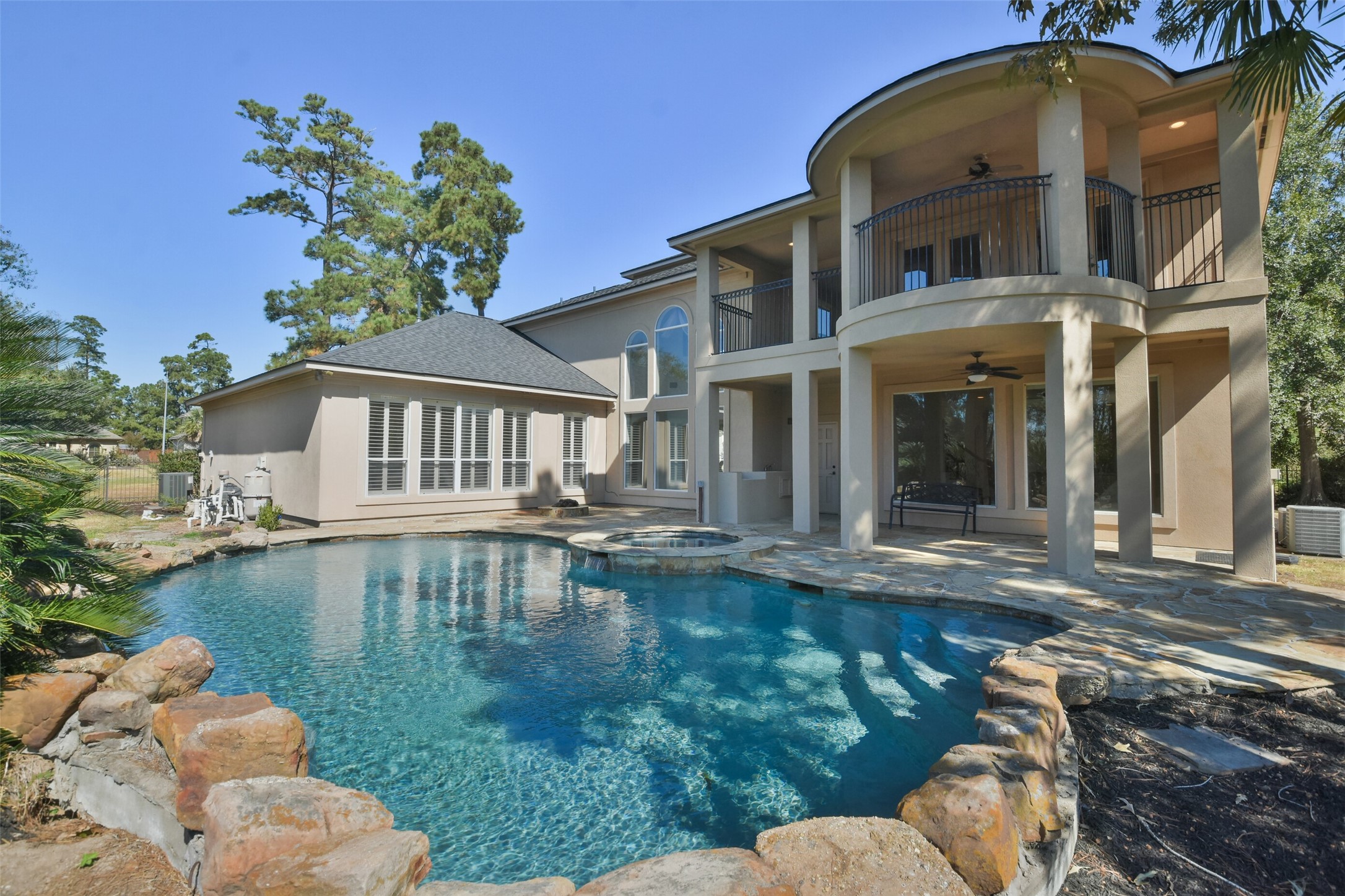 8114 Hideaway Lake Circle Spring, TX 77389 - Photo 43 of 50 a swimming pool with outdoor seating yard and barbeque oven