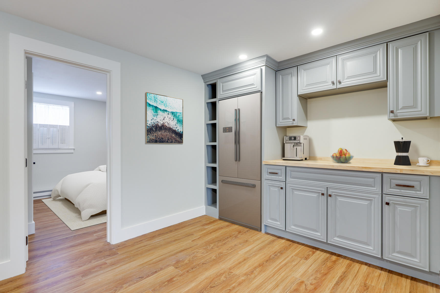 66 Braeside Road Falmouth, MA 02540 - Photo 26 of 38 Lower Level Kitchen - Virtual Staging