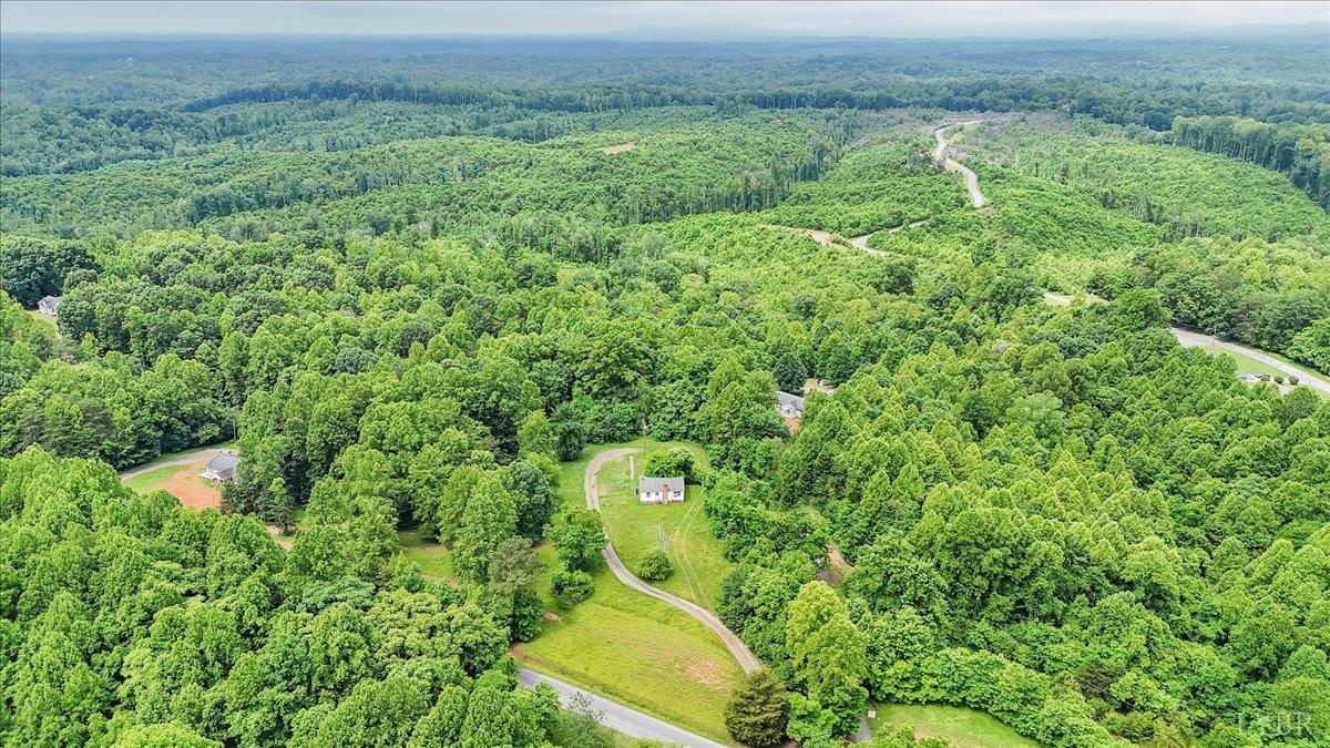38 Frank Redd Road Fieldale, VA 24089 - Photo 8 of 12 a aerial view of a houses with a lush green forest