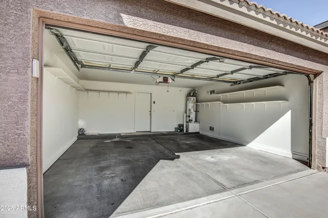 a view of a garage