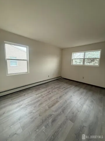 an empty room with a window