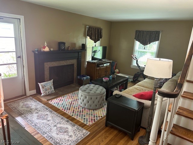 317 Ewing Road Youngstown, OH 44512 - Photo 14 of 15 Living room featuring a wealth of natural light and wood-type flooring