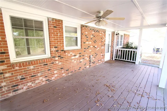 a view of outdoor space and deck area