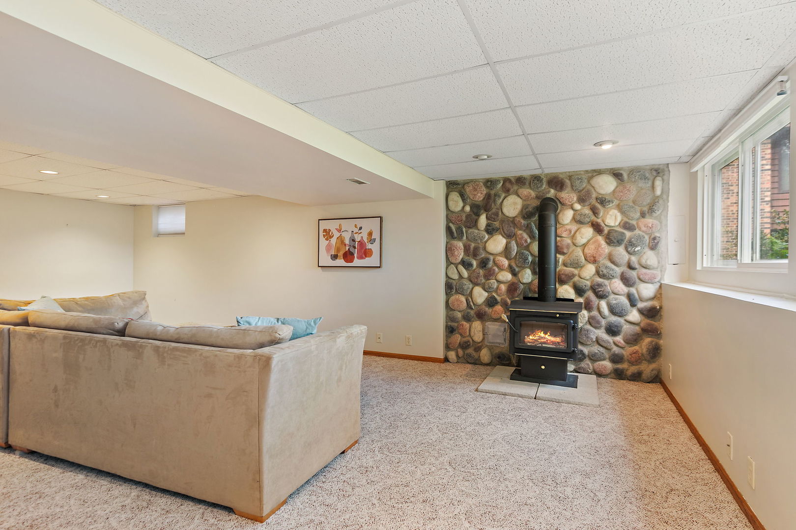 18 Jennifer Lane DeKalb, IL 60115 - Photo 25 of 48 a living room with furniture and a flat screen tv