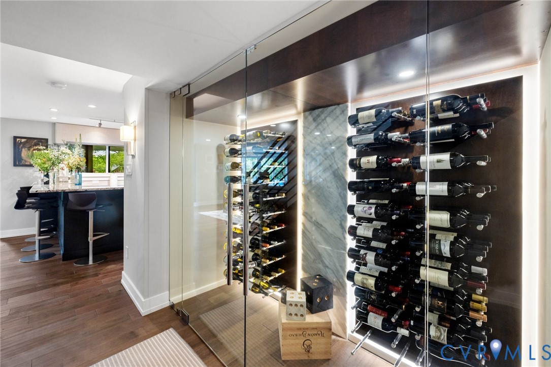 4902 Riverside Drive Richmond, VA 23225 - Photo 51 of 69 Built in Wine Storage with Carrera Marble and LED