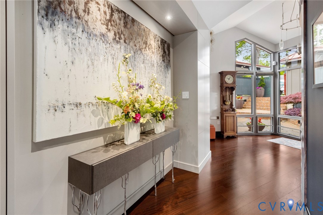 Entry Foyer Gallery with Mahogany hardwood floors