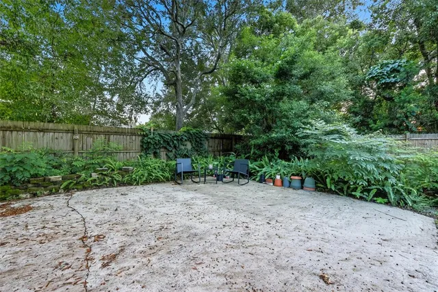 a view of a lake with a big yard