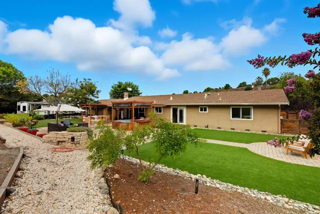 a green field with lots of tress in it