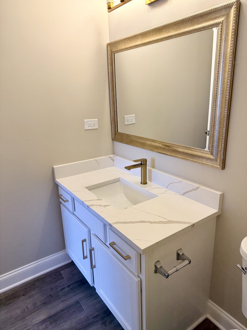 10233 Concord Lane, Unit C Bridgeview, IL 60455 - Photo 19 of 23 a bathroom with a sink and a mirror