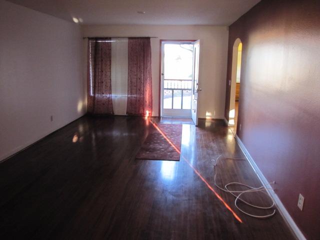 Wood laminate flooring in living room
