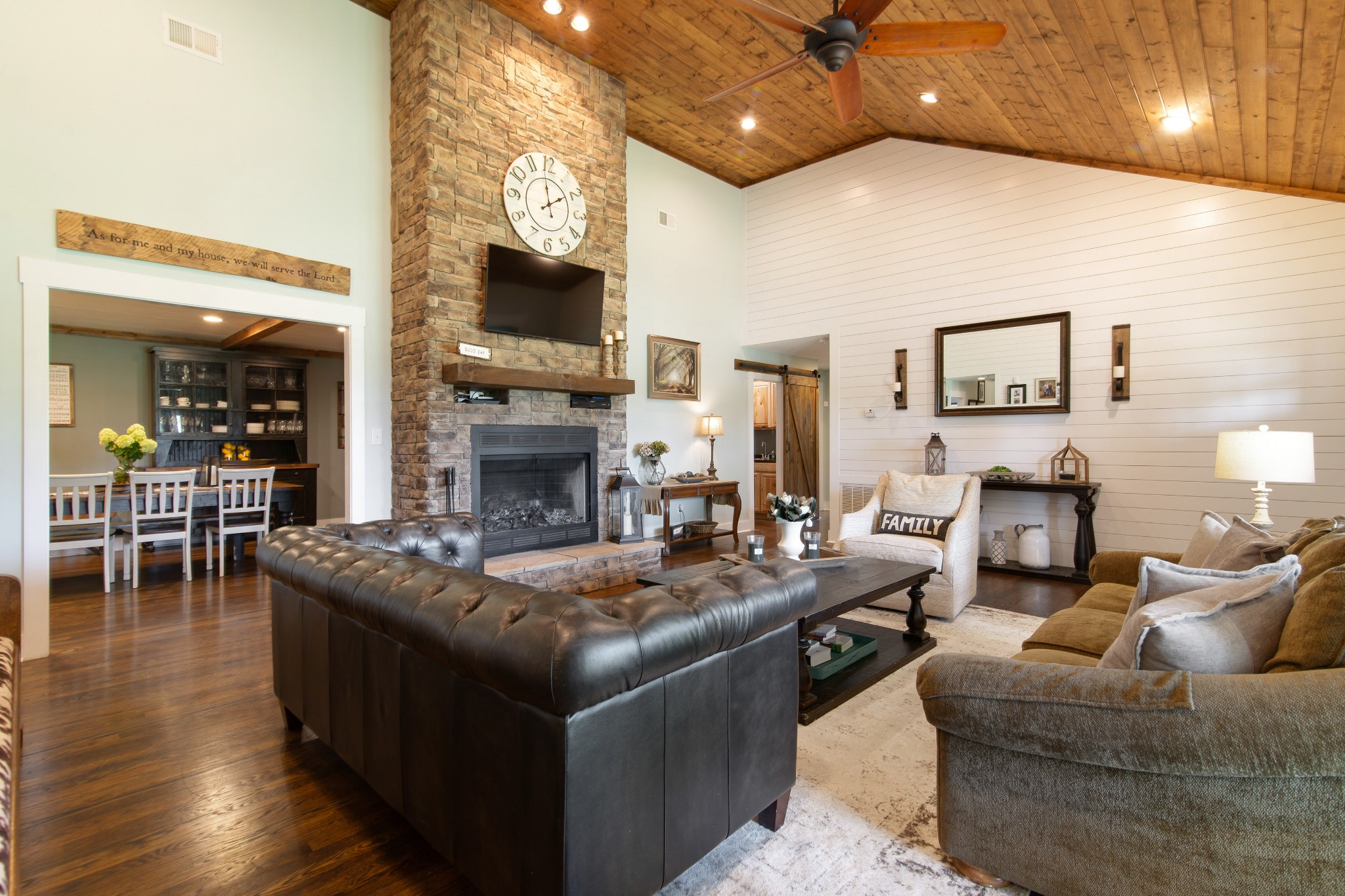6249 Ladd Road Franklin, TN 37067 - Photo 7 of 50 a living room with fireplace furniture and a flat screen tv