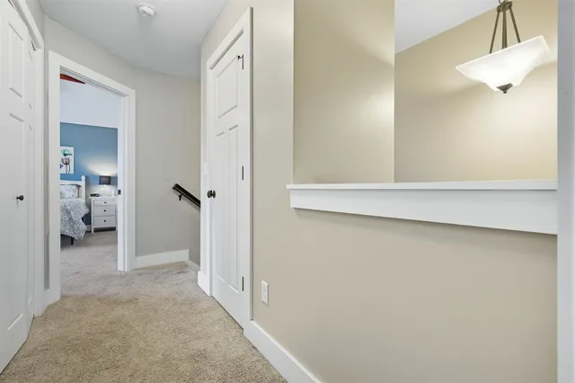 a view of a livingroom with a bathroom