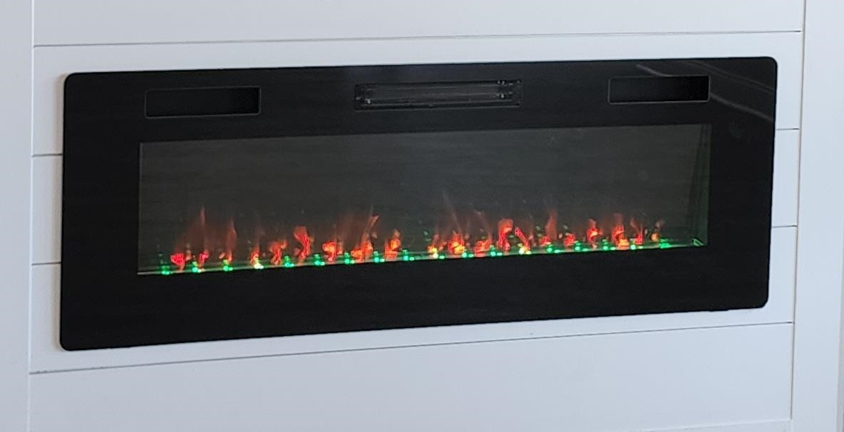 electric fireplace with remote that changes colors