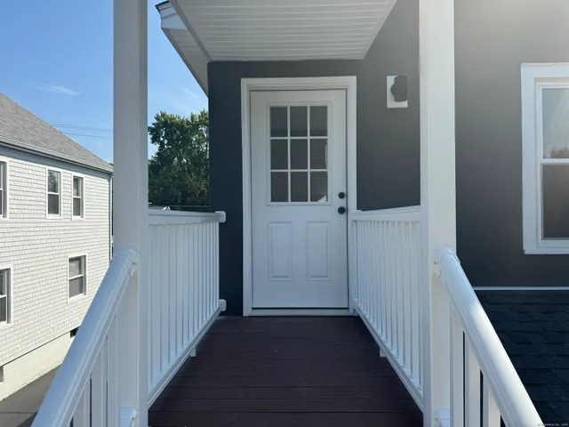 a view of wooden deck