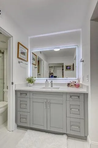 a terrace with outdoor seating and city view