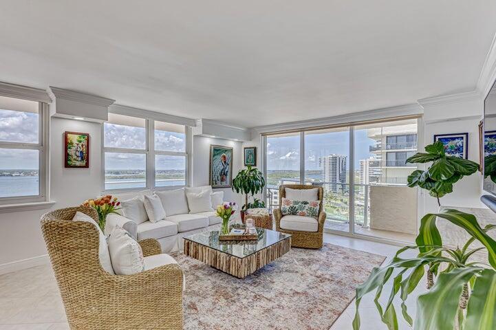 5440 North Ocean Drive, Unit 1502 Singer Island, FL 33404 - Photo 30 of 34 a living room with furniture and a large window