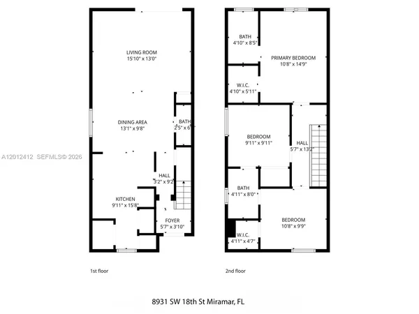 $2,850 | 8931 Southwest 18th Street, Unit 401, Miramar, FL 33025