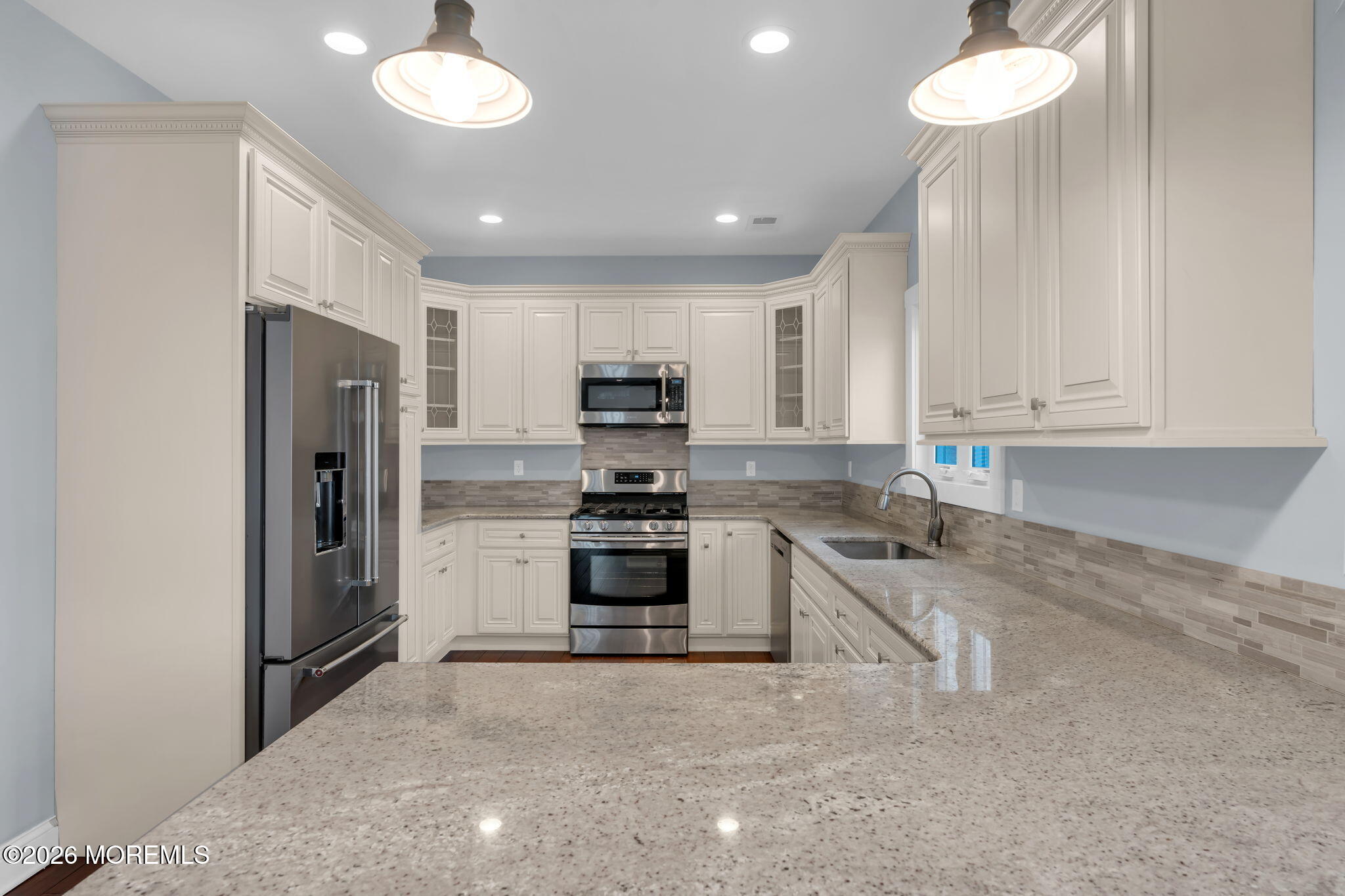 4 Conor Court Bayville, NJ 08721 - Photo 34 of 45 a kitchen with stainless steel appliances granite countertop a refrigerator and a stove top oven