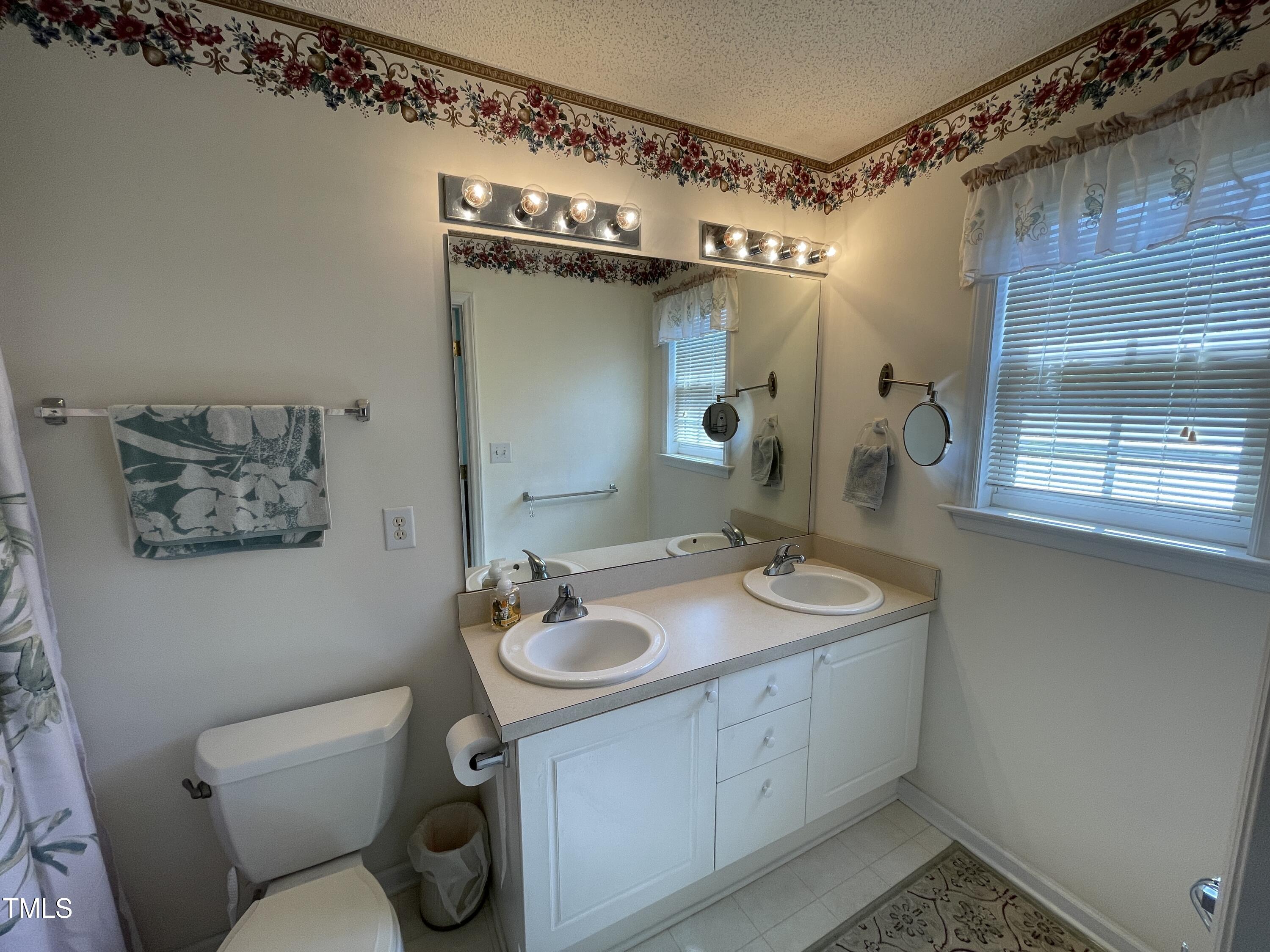 2041 Metacomet Way Raleigh, NC 27604 - Photo 34 of 67 a bathroom with a toilet sink and mirror