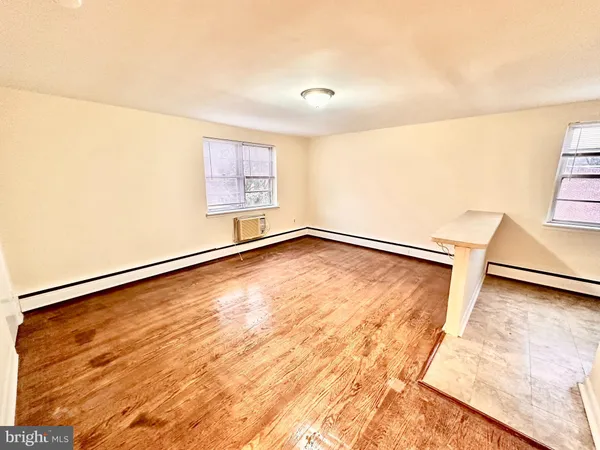 an empty room with a window