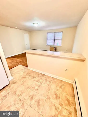 a view of a bathtub in a room