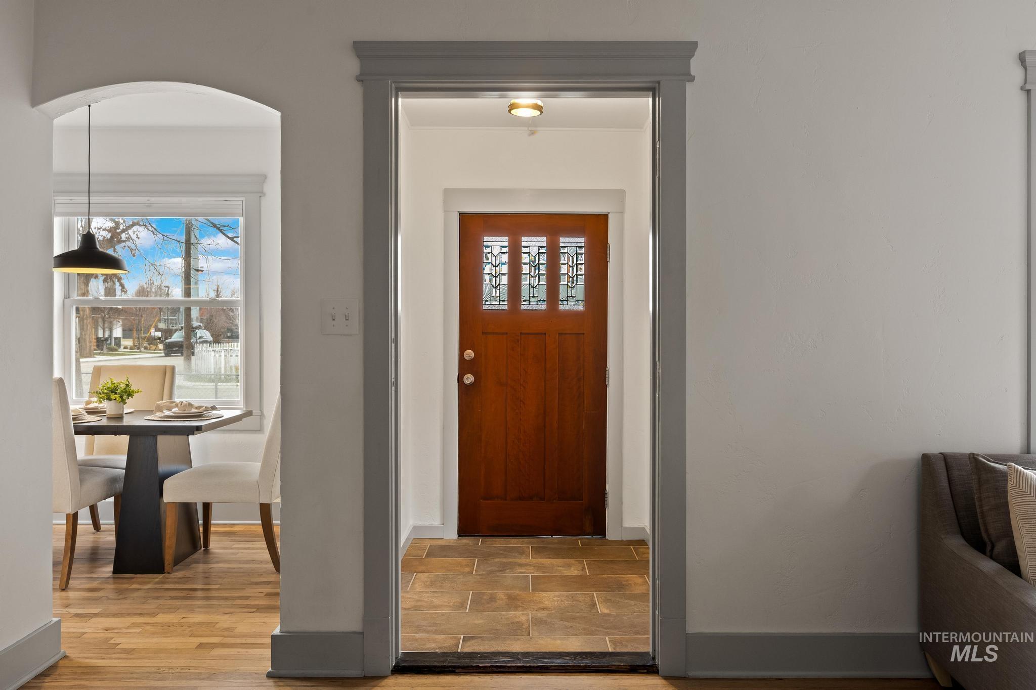 1019 North 30th Street Boise, ID 83702 - Photo 3 of 26 Entrance foyer with light wood-style flooring and baseboards