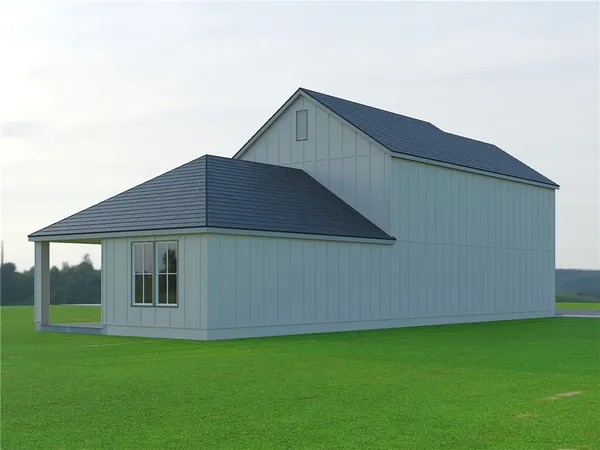 a house view with a outdoor space