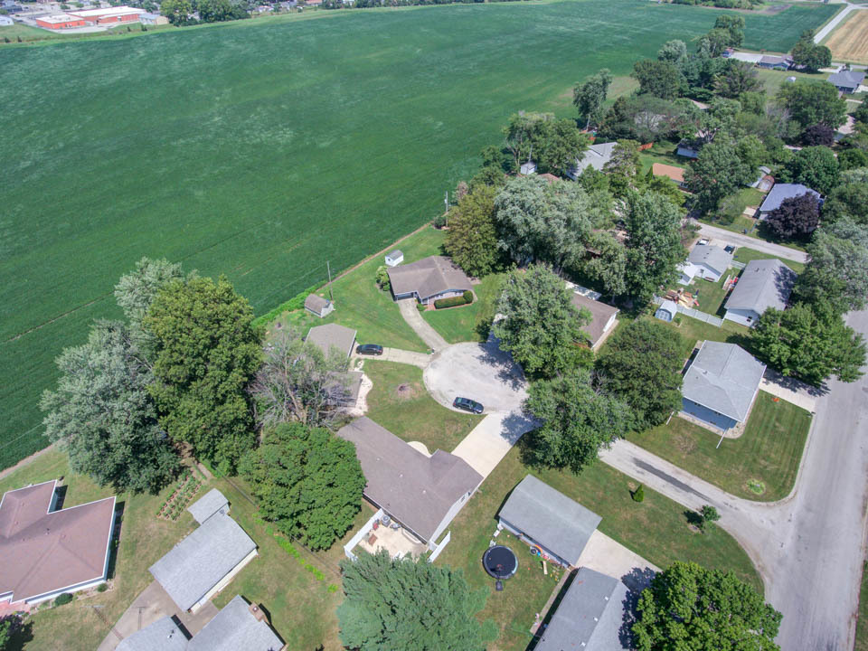 29 Pine Circle Tuscola, IL 61953 - Photo 24 of 27 an aerial view of a house with garden space and street view