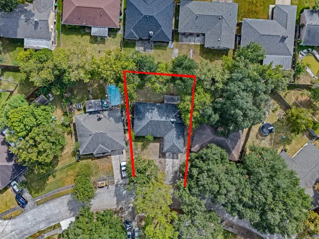 an aerial view of multiple house