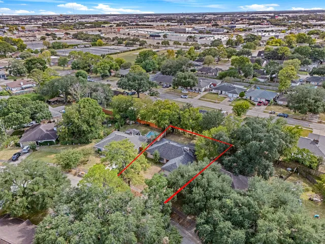 an aerial view of multiple house