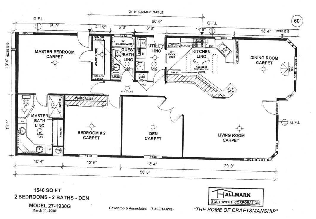 1545 East El Rodeo Road, Unit 60 Fort Mohave, AZ 86426 - Photo 60 of 60 Floor Plan