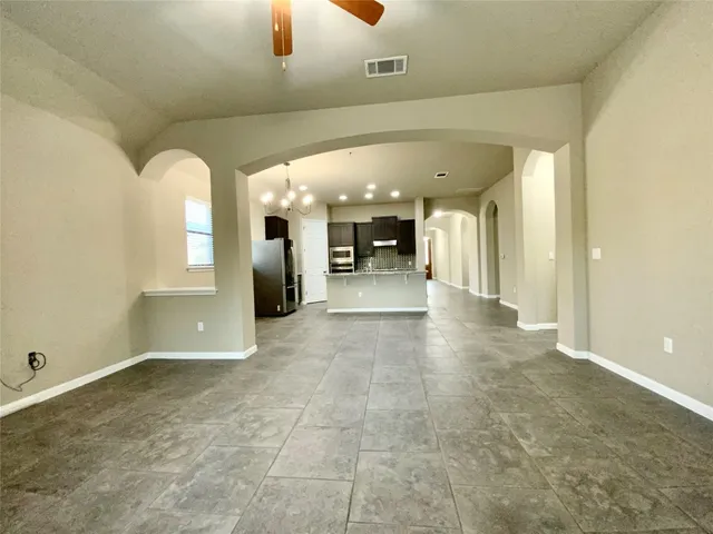 a view of a hallway with entryway