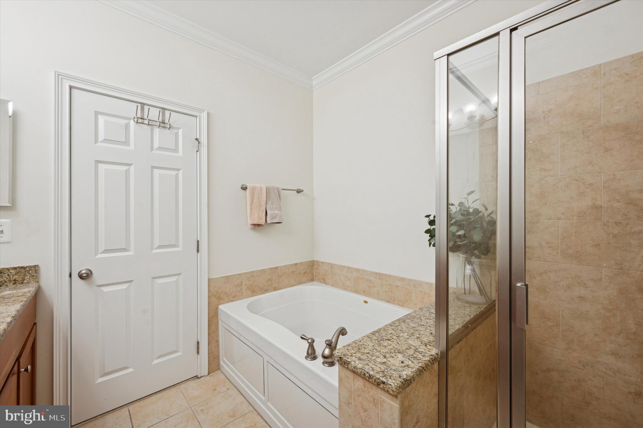 610 Captains Way Philadelphia, PA 19146 - Photo 22 of 25 a bathroom with a granite countertop shower and a sink