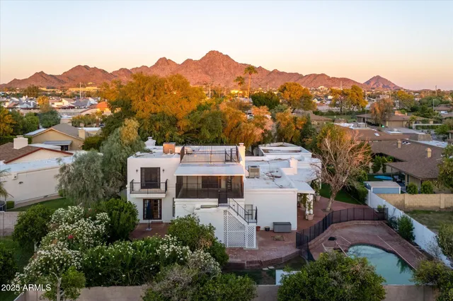 an aerial view of a city