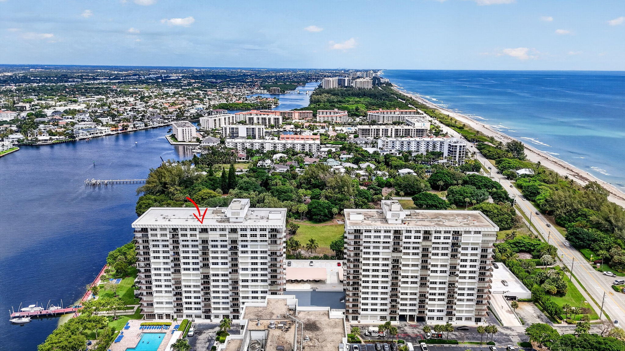 2121 North Ocean Boulevard, Unit 705W Boca Raton, FL 33431 - Photo 25 of 51 Aerial