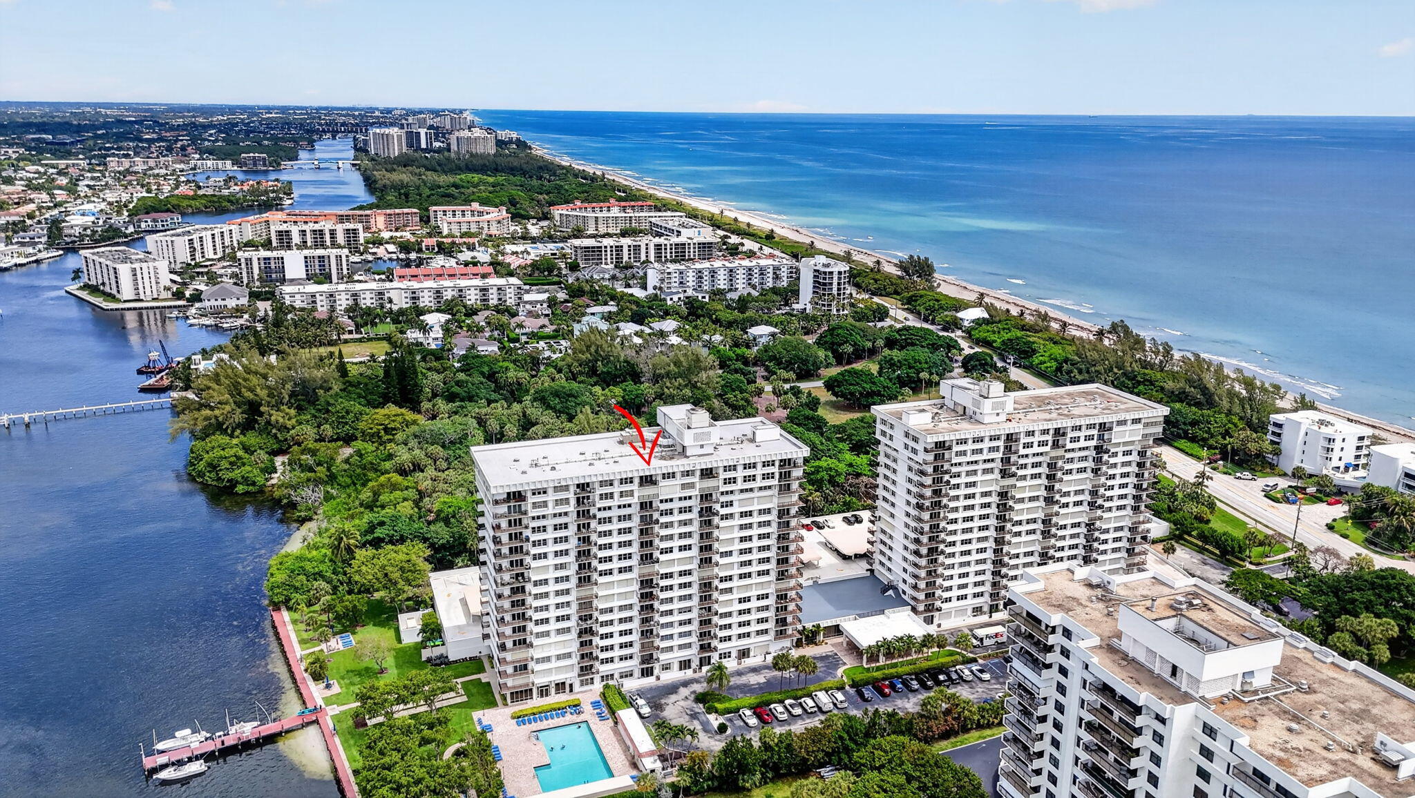 2121 North Ocean Boulevard, Unit 705W Boca Raton, FL 33431 - Photo 26 of 51 Aerial