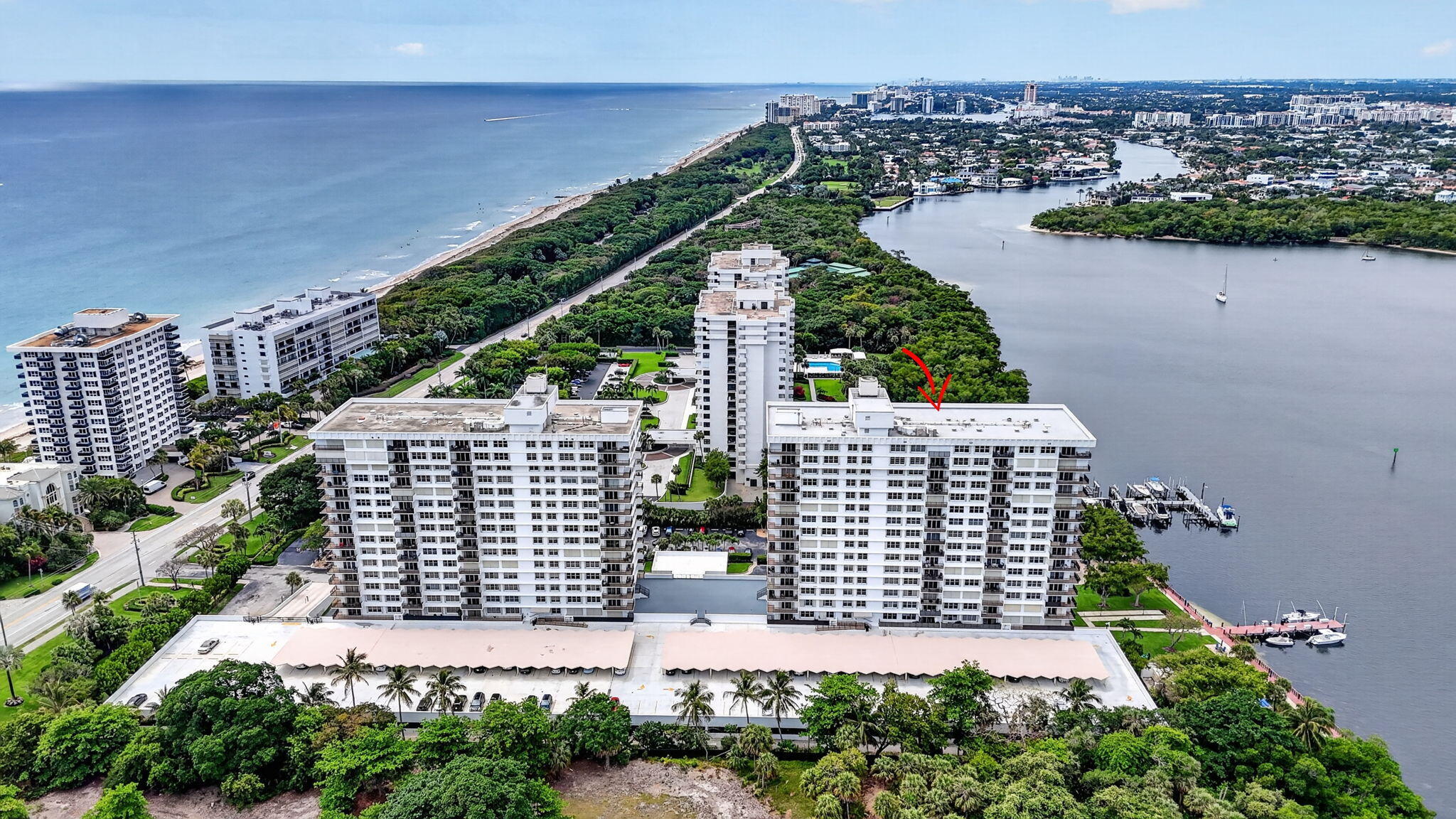 2121 North Ocean Boulevard, Unit 705W Boca Raton, FL 33431 - Photo 37 of 51 Aerial