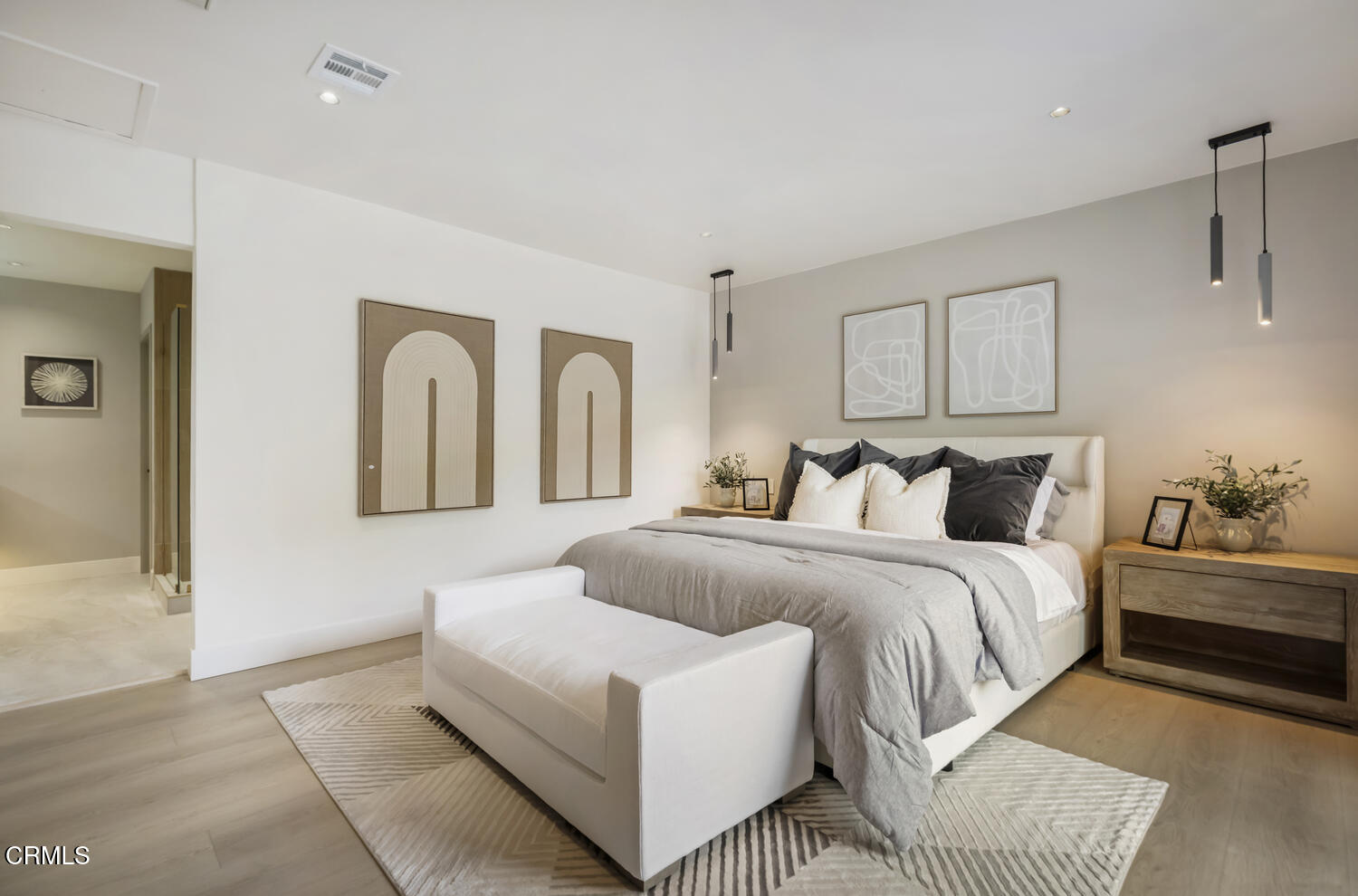 1780 North Altadena Drive Pasadena, CA 91107 - Photo 12 of 34 a bedroom with bed and a couch