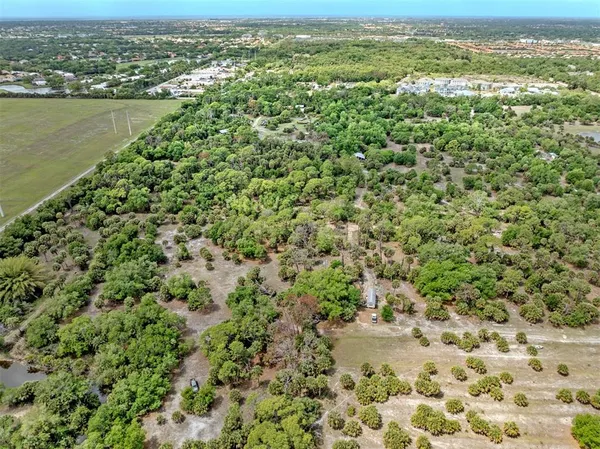 a view of a lush green field
