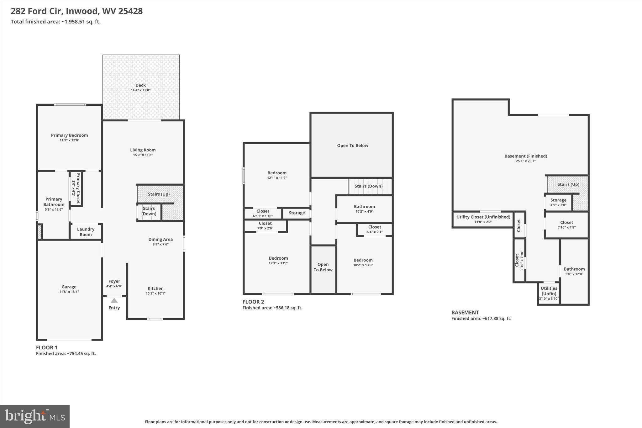 282 Ford Circle Inwood, WV 25428 - Photo 65 of 68 Floor Plan