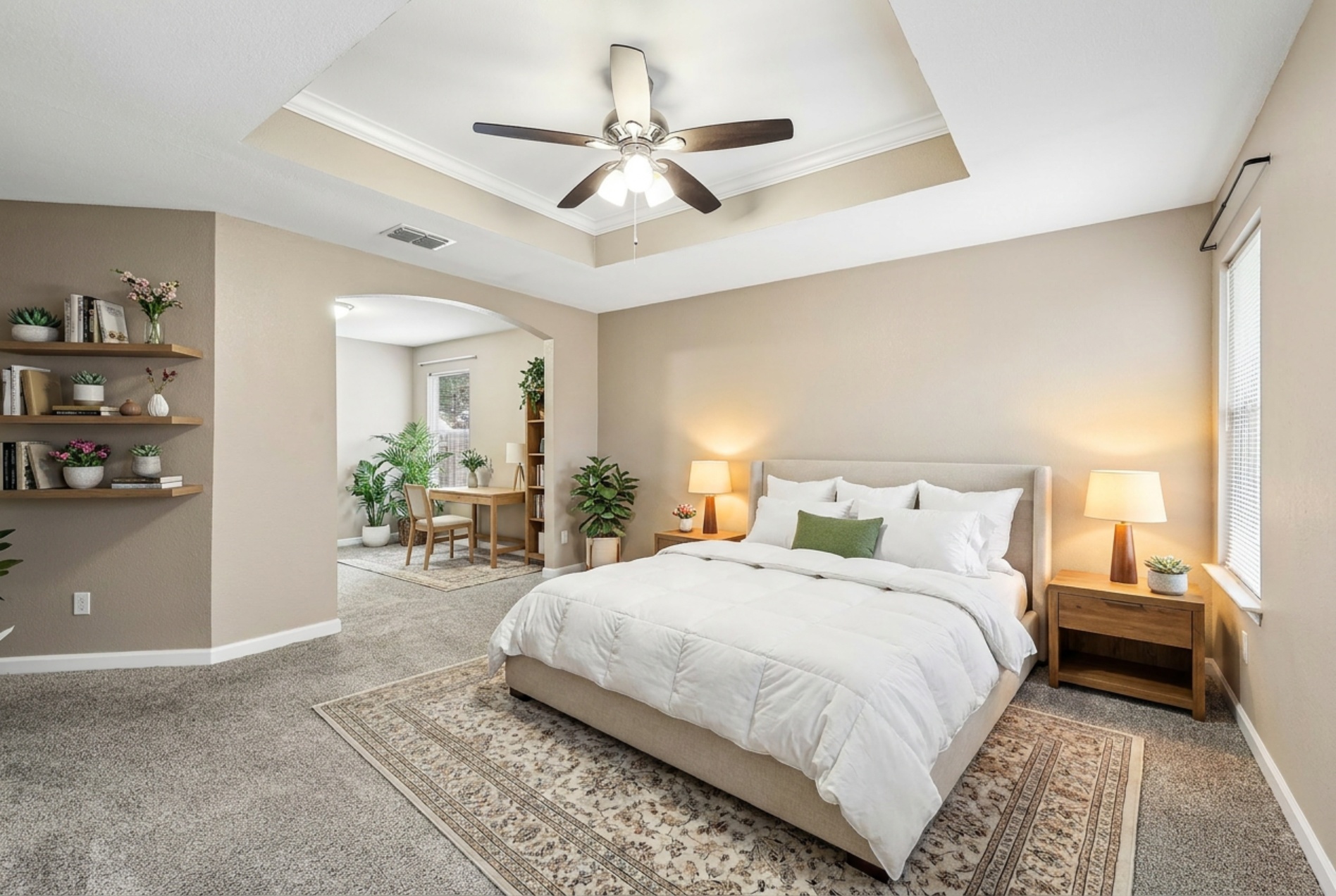 152 Grant Way Kyle, TX 78640 - Photo 5 of 39 a bedroom with a bed chandelier and a window